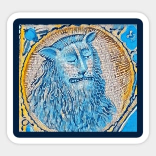 Suffering Medieval Lion Sticker